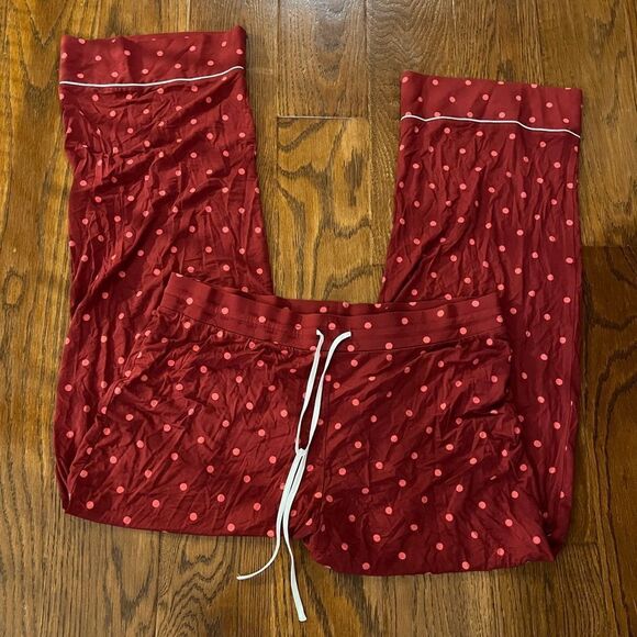 Super soft Love by Gap rust and pink polka dot lounge pants size L - Picture 1 of 5